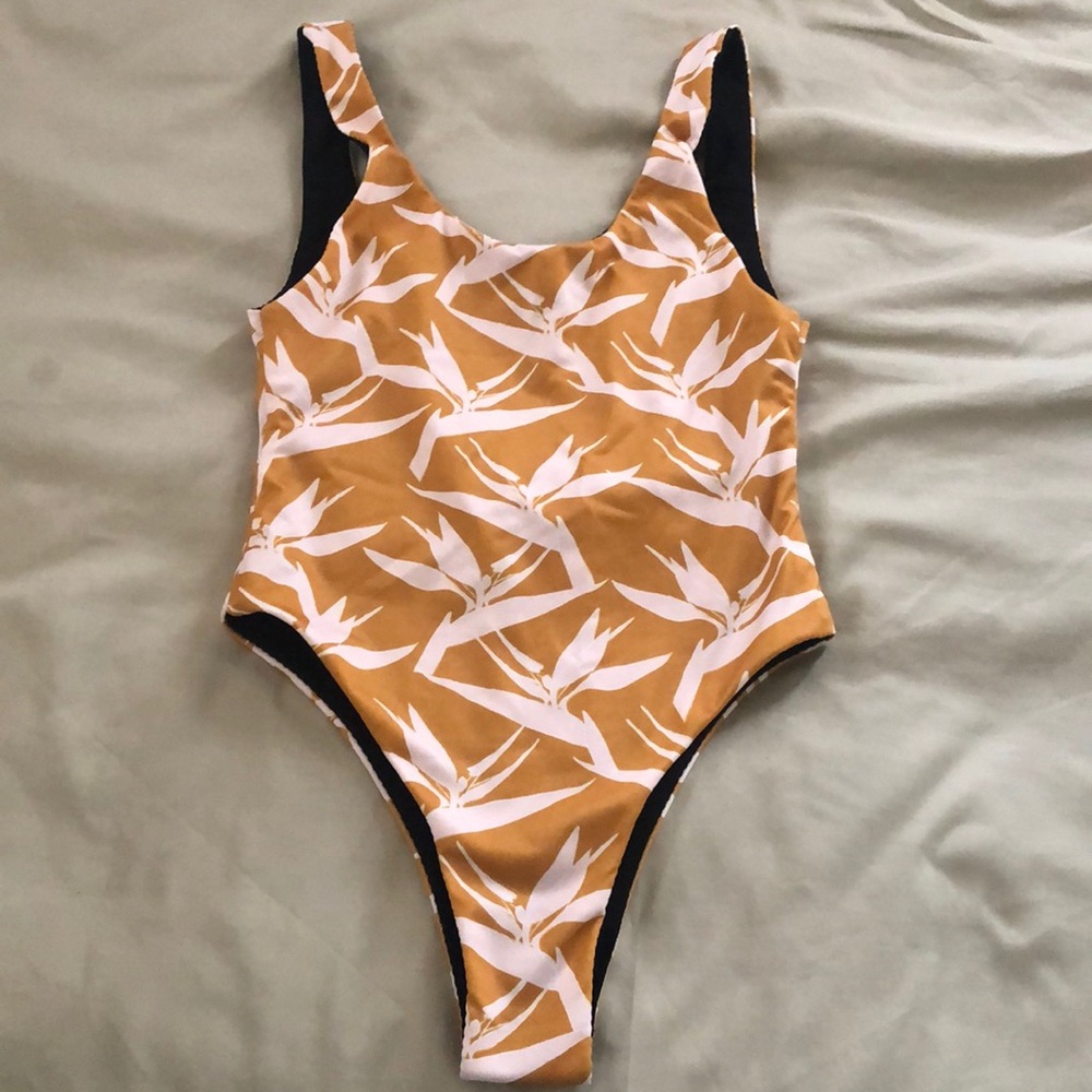 Yellow bird of paradise one piece